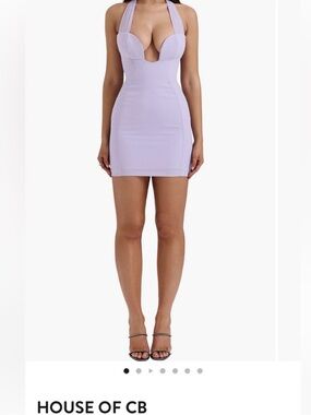 House of CB Pastel Lilac Halter Bodycon Mini Dress